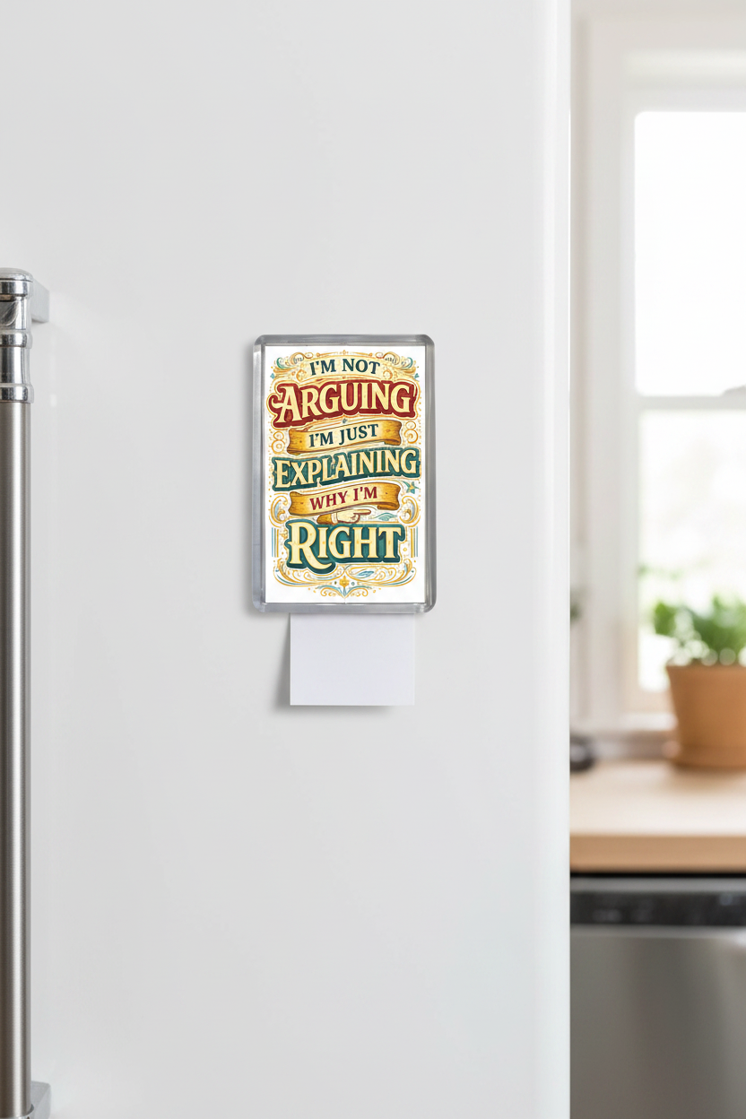 Funny Fridge Magnet – “I’m Not Arguing, I’m Just Explaining Why I’m Right”