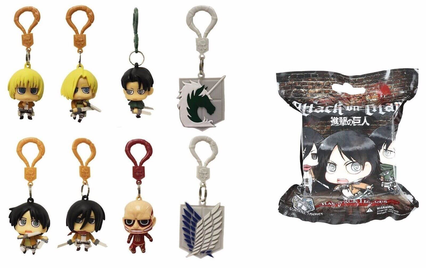 Attack On Titan 3D Hangers - 1 Blind-pack Hanger supplied