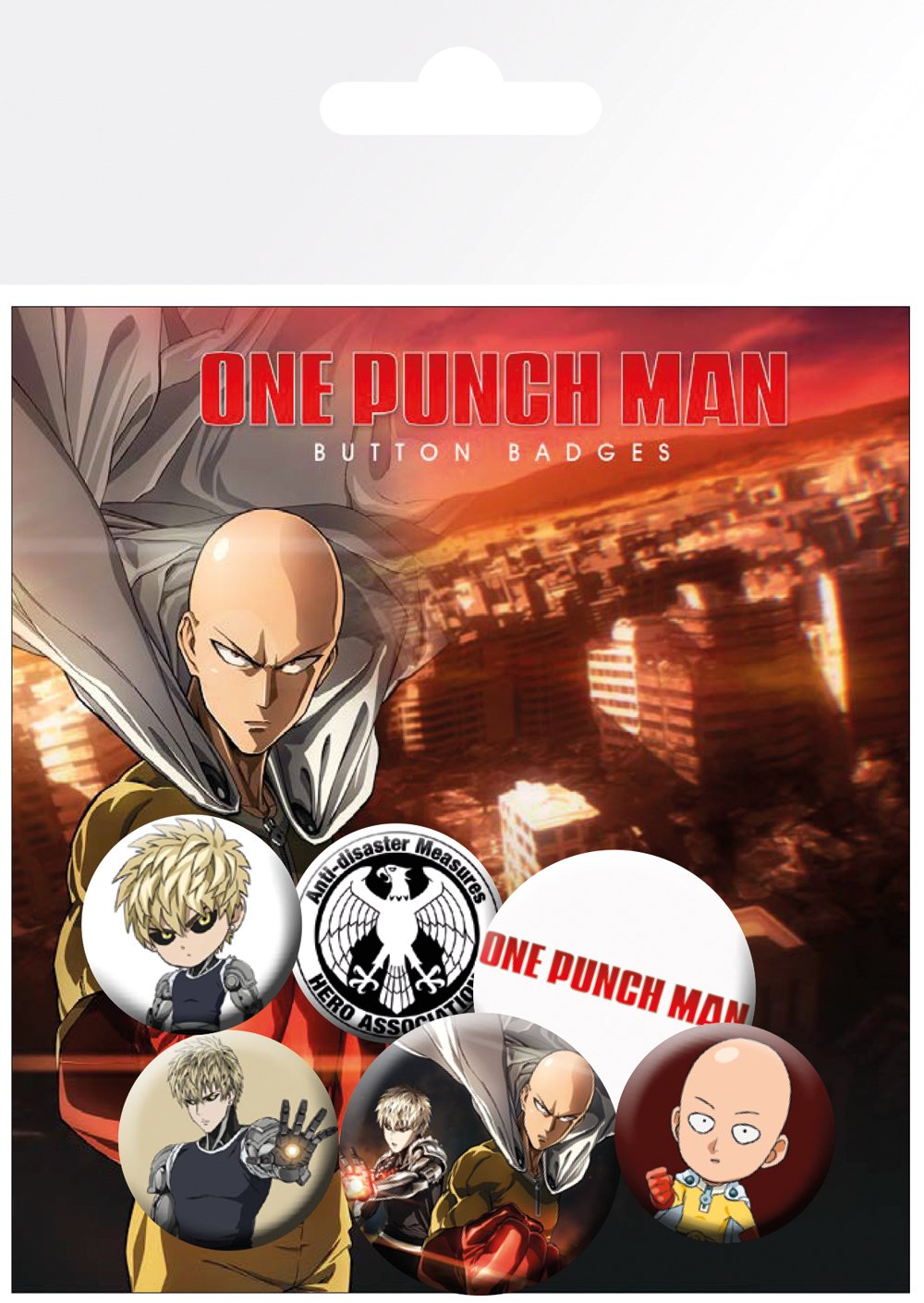 Lot de 6 badges One Punch Man