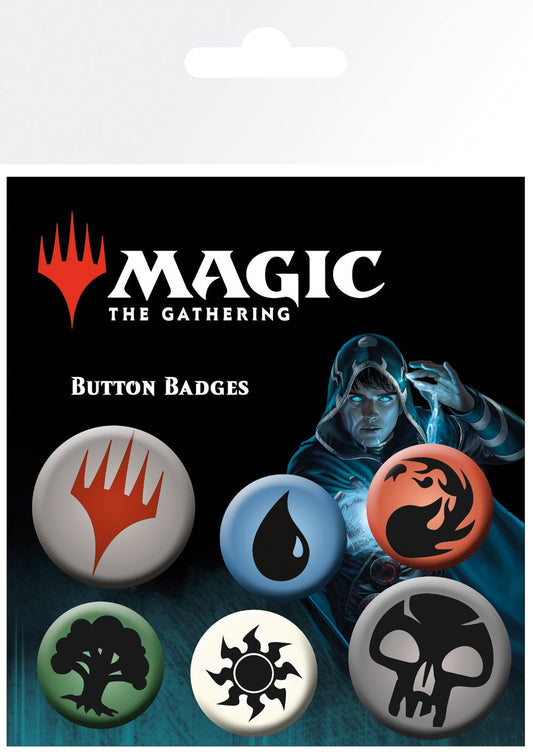 Magic The Gathering set of 6 Pin Badges