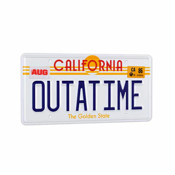 Back to the Future OUTATIME License Plate Replica – Iconic Movie Memorabilia