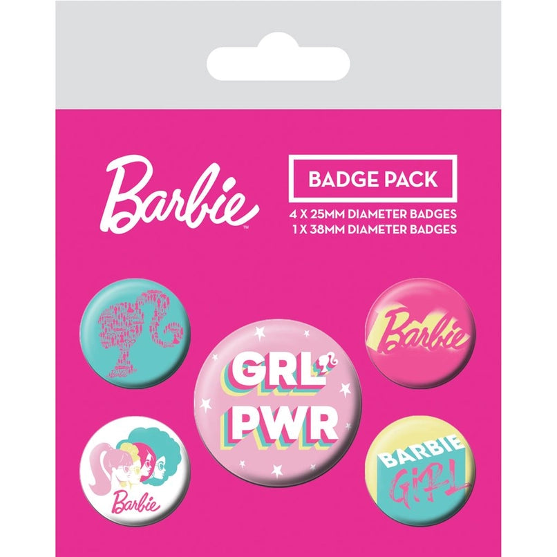 Barbie set of 5 Pin Badges