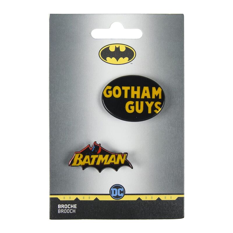 Lot de 2 badges à épingles DC Comics Batman neufs et sous licence