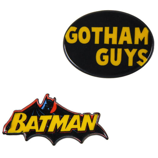 Lot de 2 badges à épingles DC Comics Batman neufs et sous licence