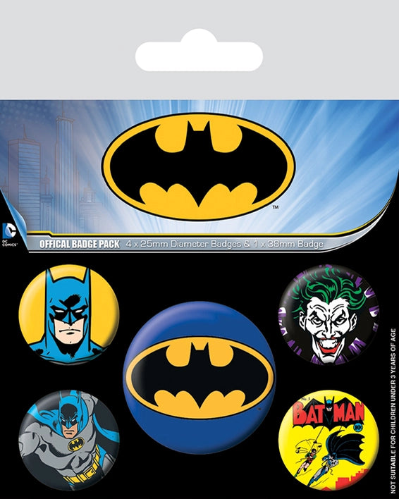 DC Comics Batman set of 5 Pin Badges