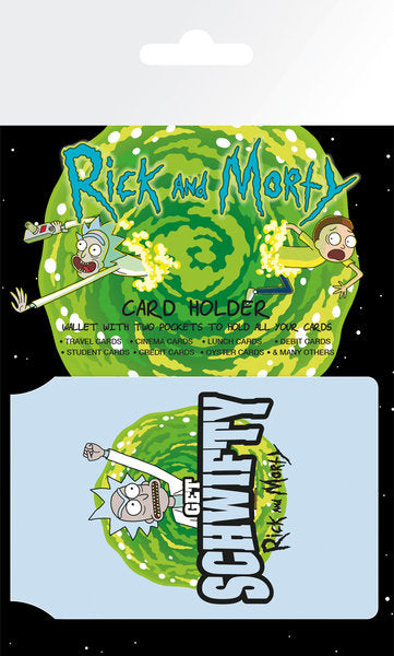 Porte-cartes à 2 emplacements Rick et Morty Get Schwifty