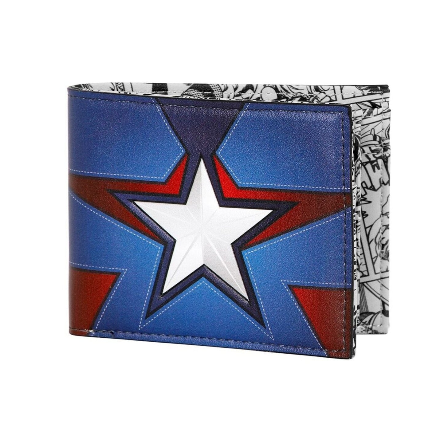 Marvel Comics Captain America Bifold Wallet With Comic-Strip Lining