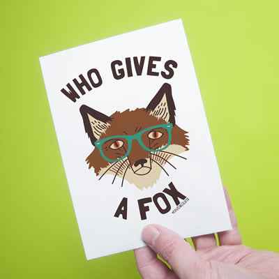 Who Gives a Fox? - David and Goliath Post Card