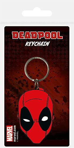 Marvel Comics Deadpool Mask Licensed Rubber Keyring