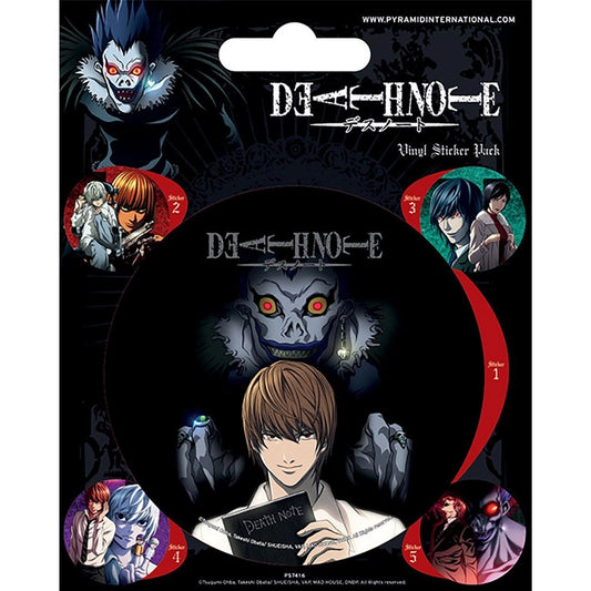 Death Note Set of 5 Stickers Light and Ryuk