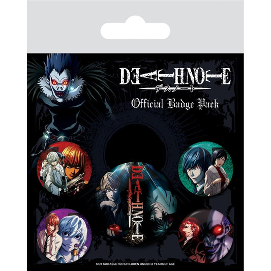 Death Note set of 5 Pin Badges