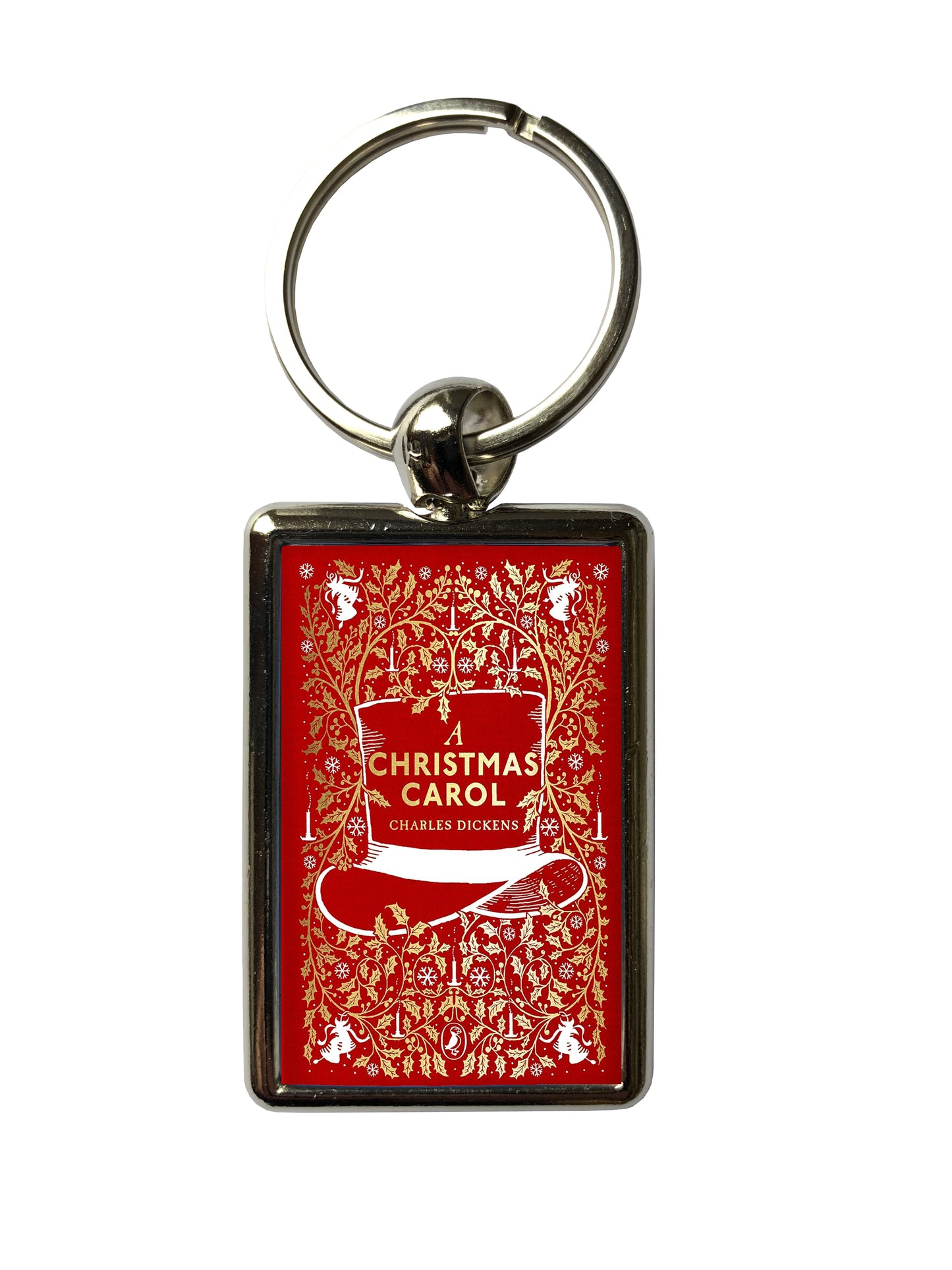 Charles Dickens A Christmas Carol Book Cover High Quality Metal Keyring