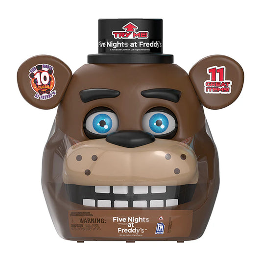Five Nights at Freddy’s Animatronic Freddy Bundle | Light-Up Case, Plush & Figures Set