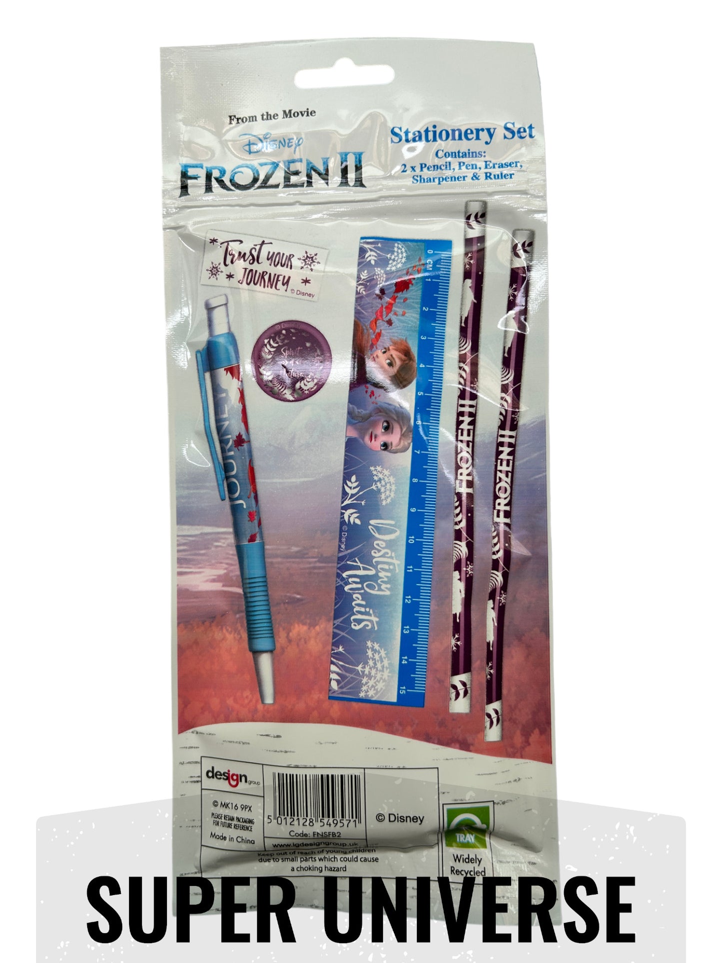 Lizenziertes 6-teiliges Schreibwarenset „Disney Frozen 2“