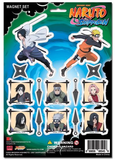 Naruto Shippuden Die-Cut Fridge Magnets