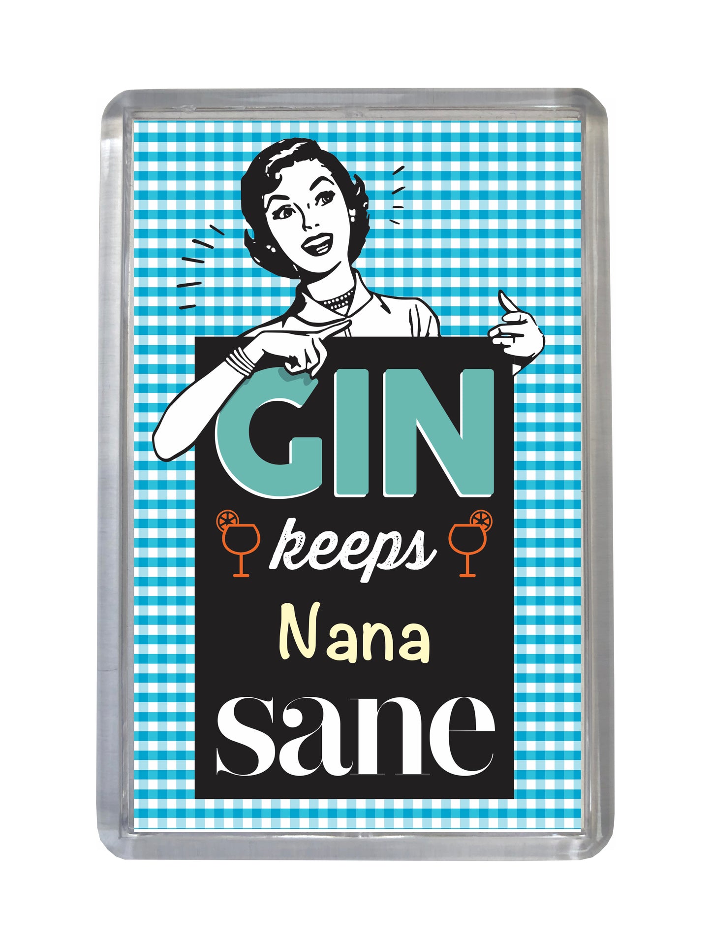 Funny Custom Gin Fridge Magnet – Personalised Name Gift – Humorous Kitchen Decor