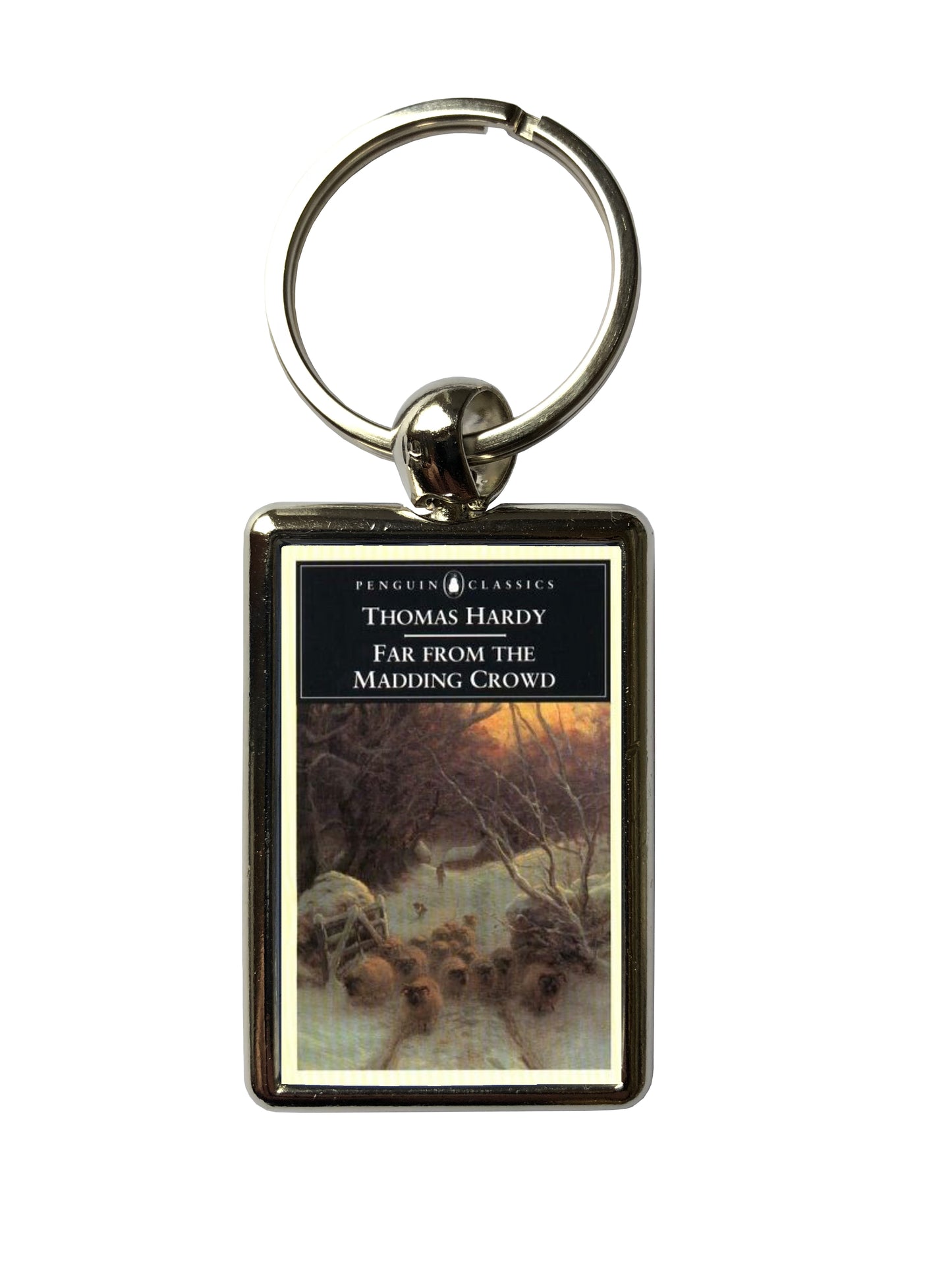 Thomas Hardy Far From The Madding Crowd Book Cover Metal Keyring – High-Quality Keychain with Vibrant Colours