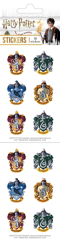 Harry Potter House Crests Sheet of Licensed Stickers