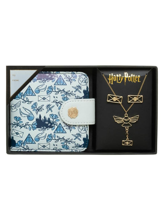 Harry Potter Earring and Necklace Set With Compact Mirror