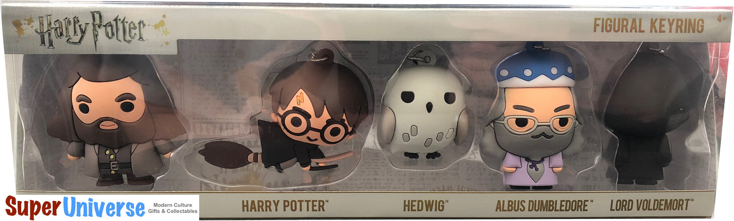 Lot de 5 porte-clés figurines 3D à collectionner Harry Potter - Lot B