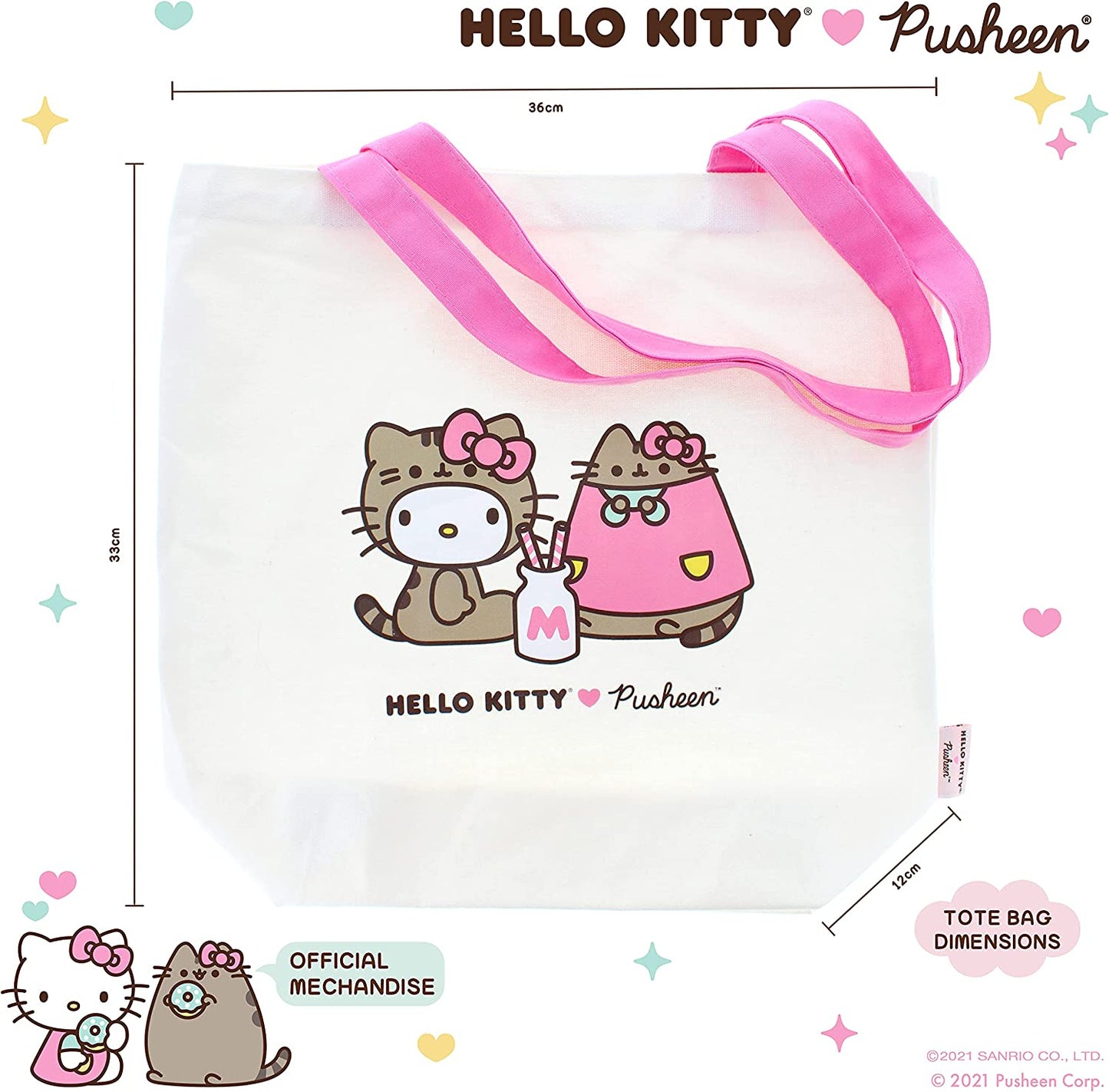 Hello Kitty and Pusheen Tote Bag - Adorable Collaboration for Cute Lovers