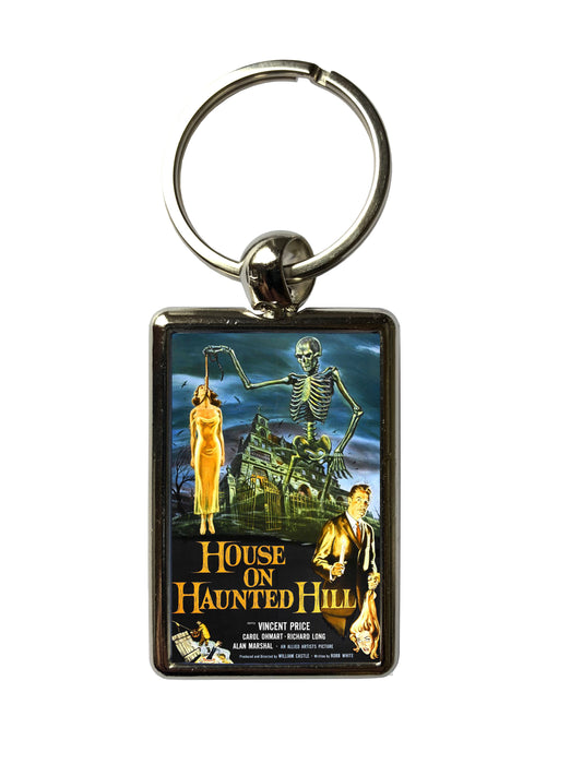 House on Haunted Hill Metal Keyring – Classic Horror Movie Poster