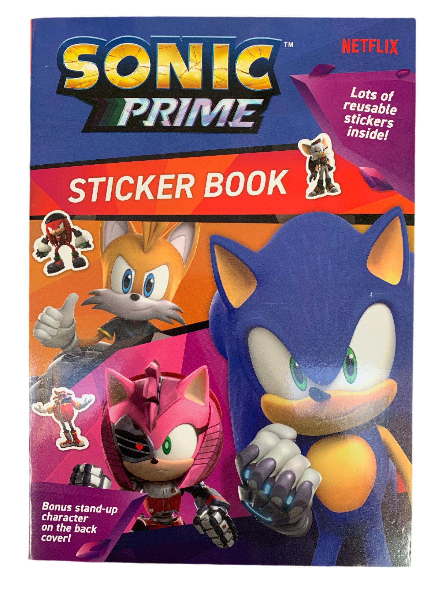 Sonic the Hedgehog A4 Sticker & Colouring Book | 90+ Reusable Stickers | Kids Activity Ages 3+