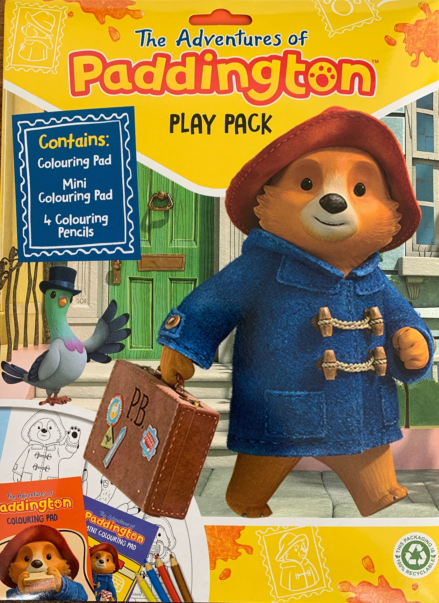 Paddington Bear Play Pack – Colouring Pad, Mini Pad & 4 Pencils – Licensed Activity Set