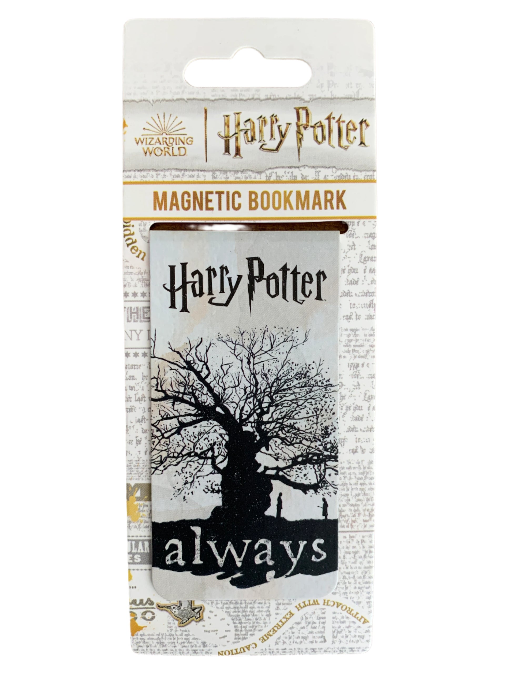 Harry Potter magnetic bookmark with tree and 'always' design on a white background