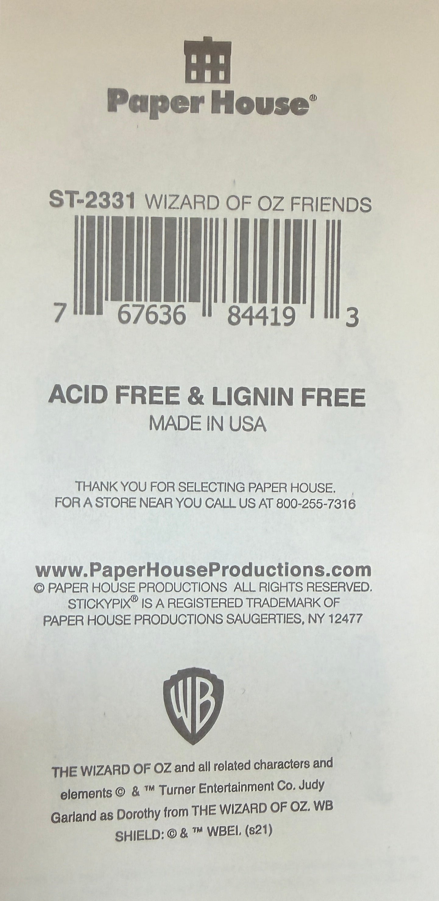 Paper House Productions label on a cardboard surface