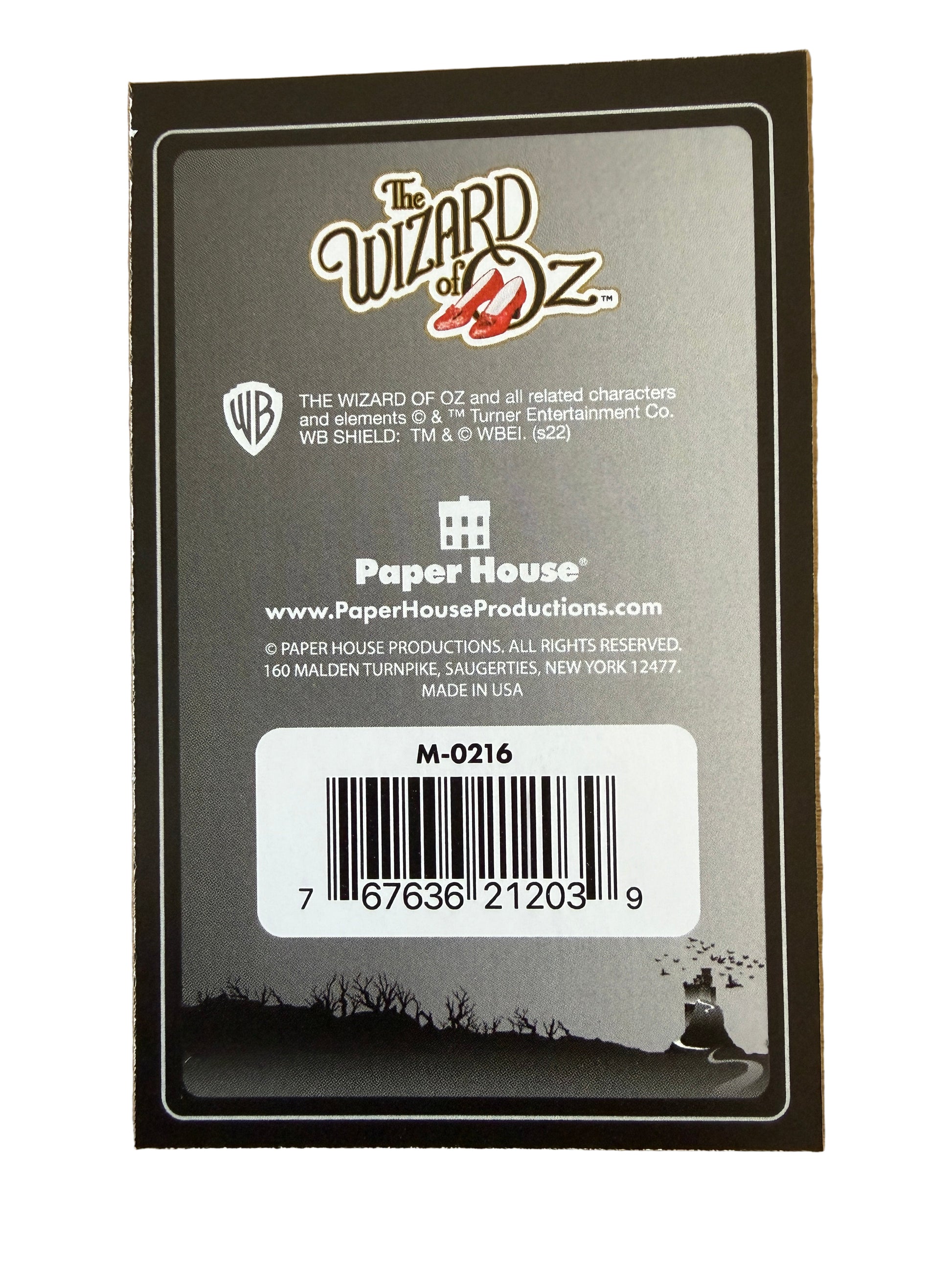 Back view showing magnetic surface of Wizard of Oz magnet