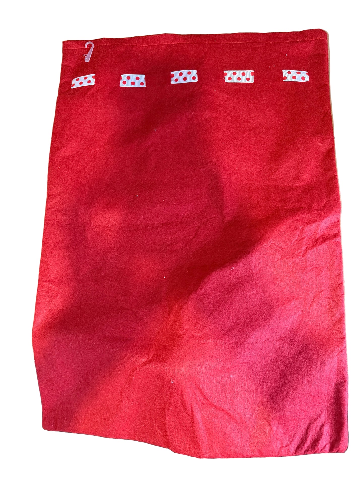 Christmas Santa Sack – Felt Santa Design | 50×73 cm Drawstring Gift Bag | Festive Holiday Sack