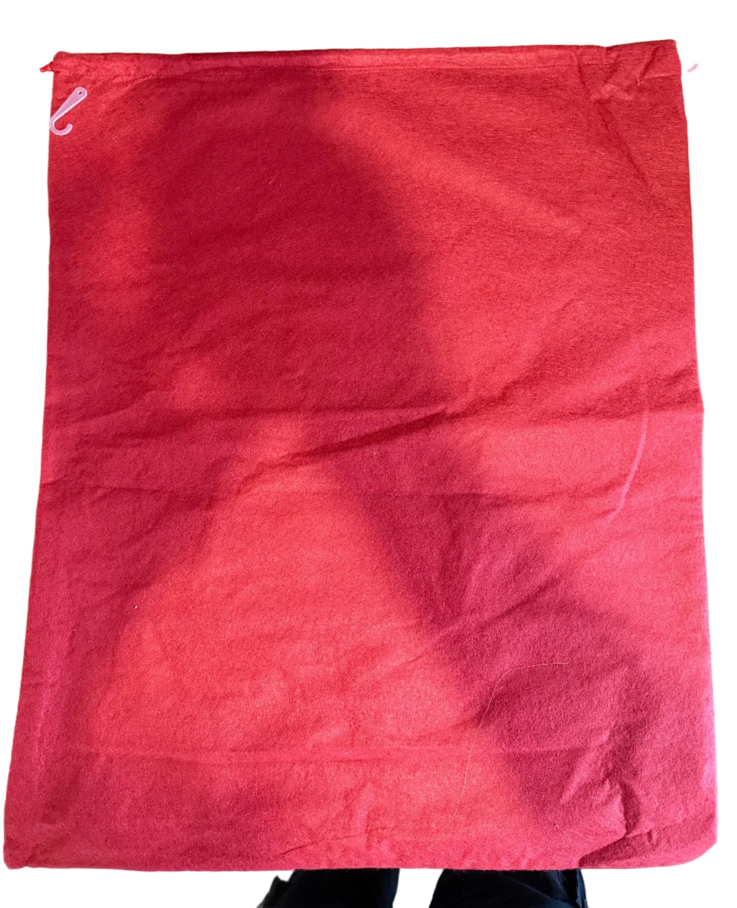 Christmas Santa Sack – Felt Santa Design | 49×60 cm Drawstring Gift Bag | Festive Holiday Sack