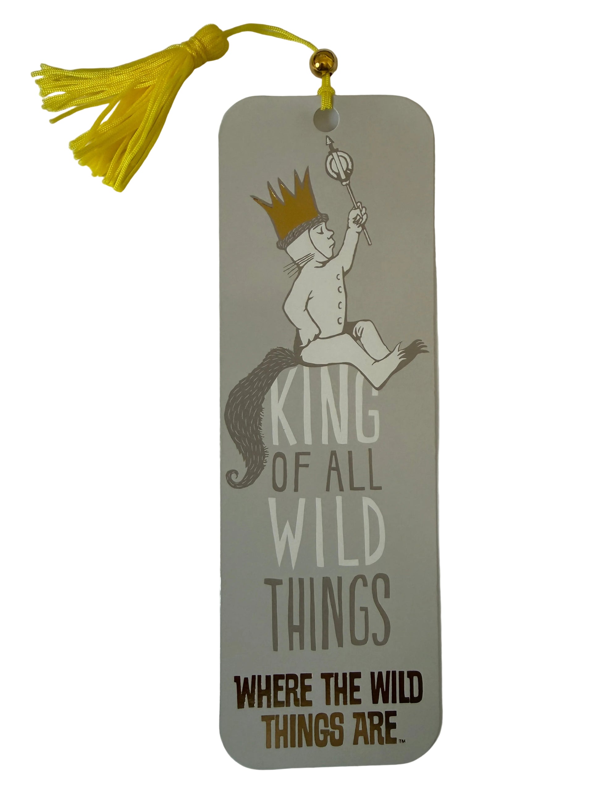 Where the Wild Things Are die-cut bookmark featuring Max with crown and tassel