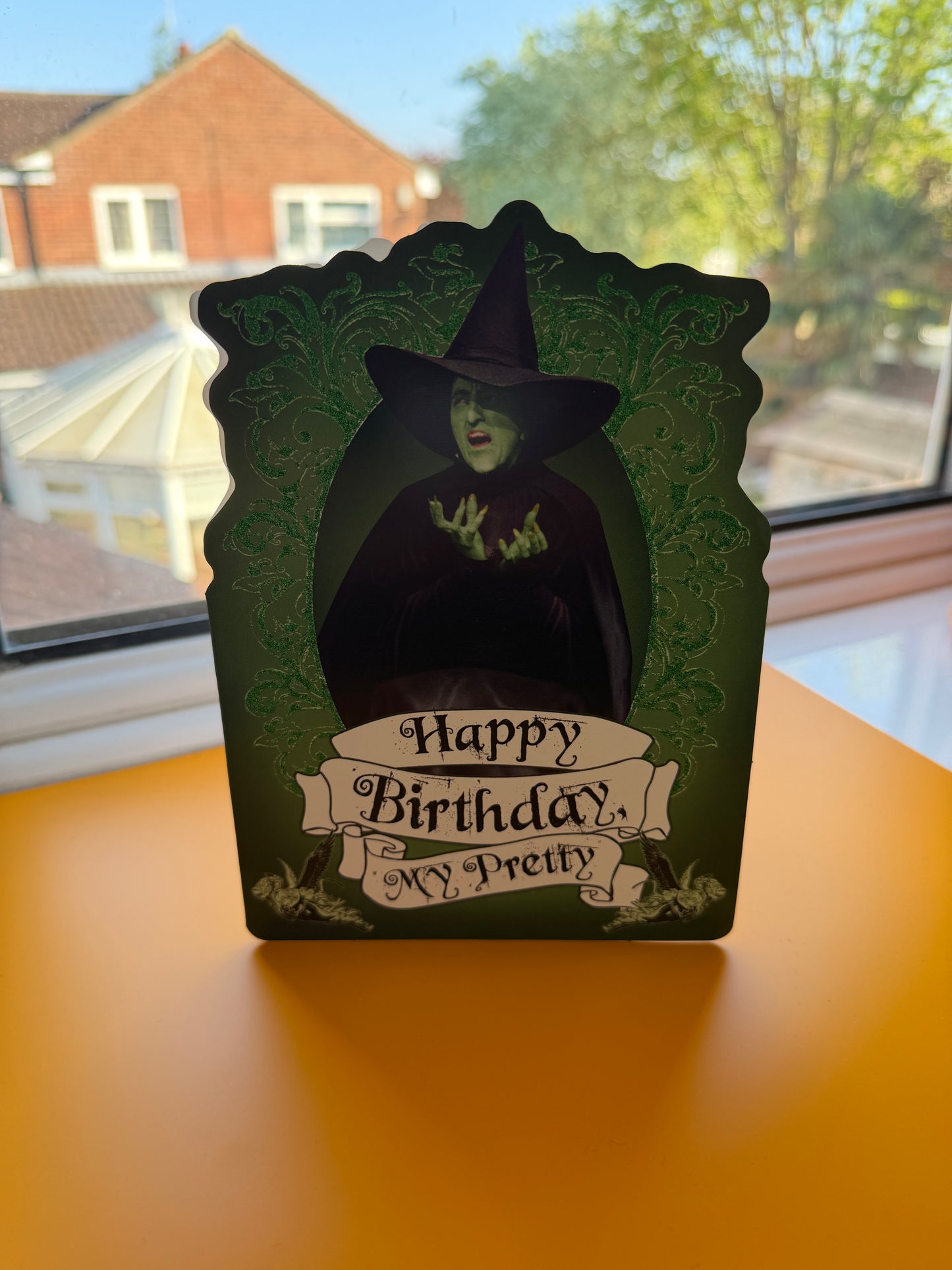 Wizard of Oz Wicked Witch Birthday Card - Official Licensed Glitter Greeting