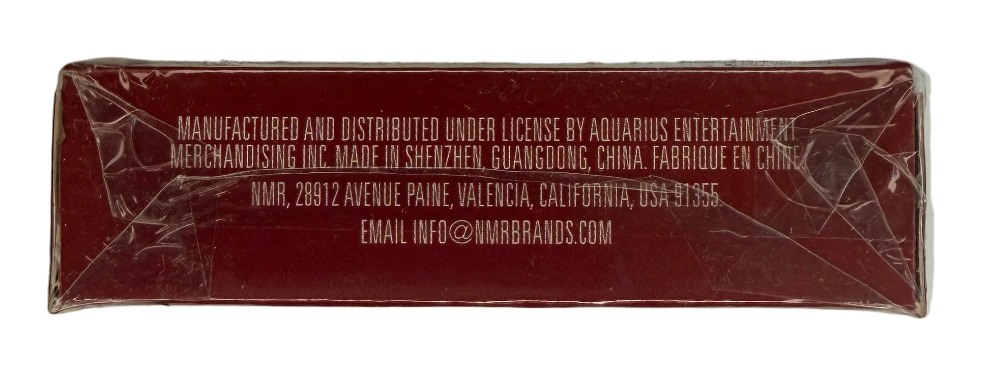 Rectangular red box with text on a white background