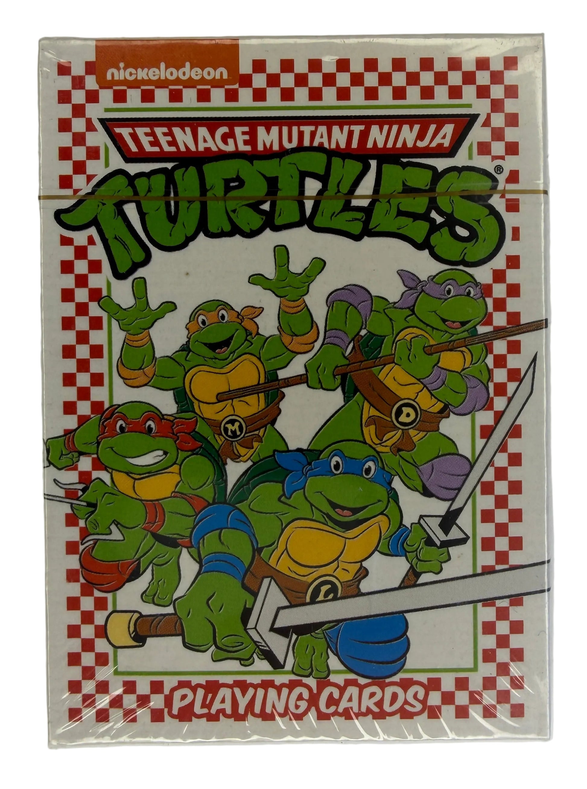 Pack of Teenage Mutant Ninja Turtles playing cards on a white background
