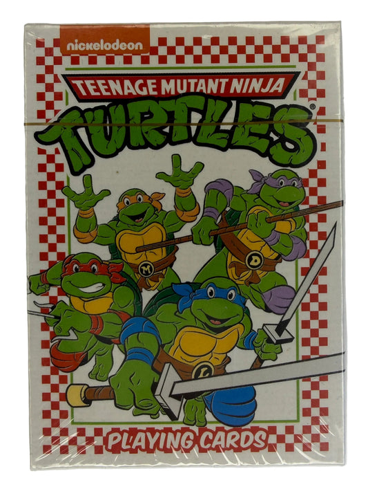 Pack of Teenage Mutant Ninja Turtles playing cards on a white background