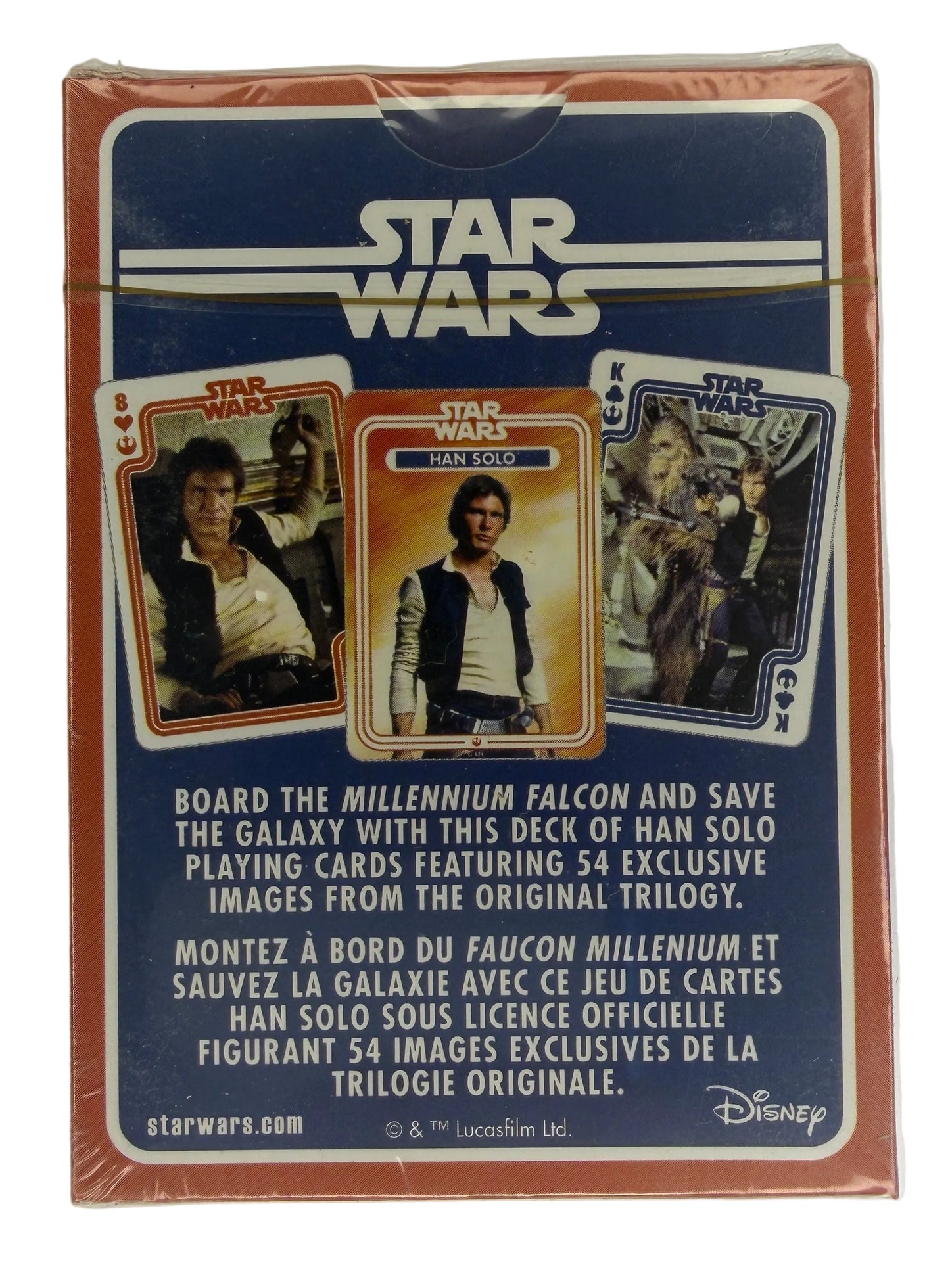 Star Wars trading card pack on a white background
