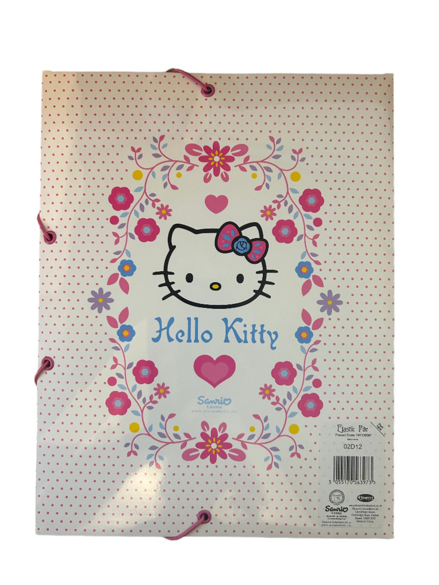 Hello Kitty Folksy Elastic A4 File