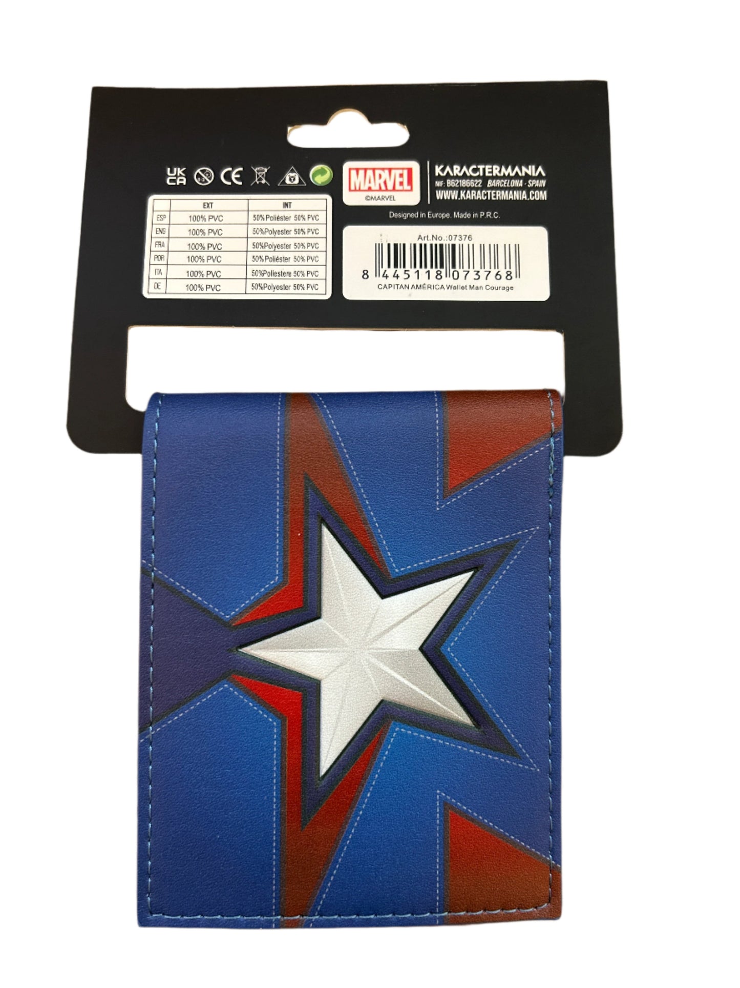 Marvel Comics Captain America Bifold Wallet With Comic-Strip Lining