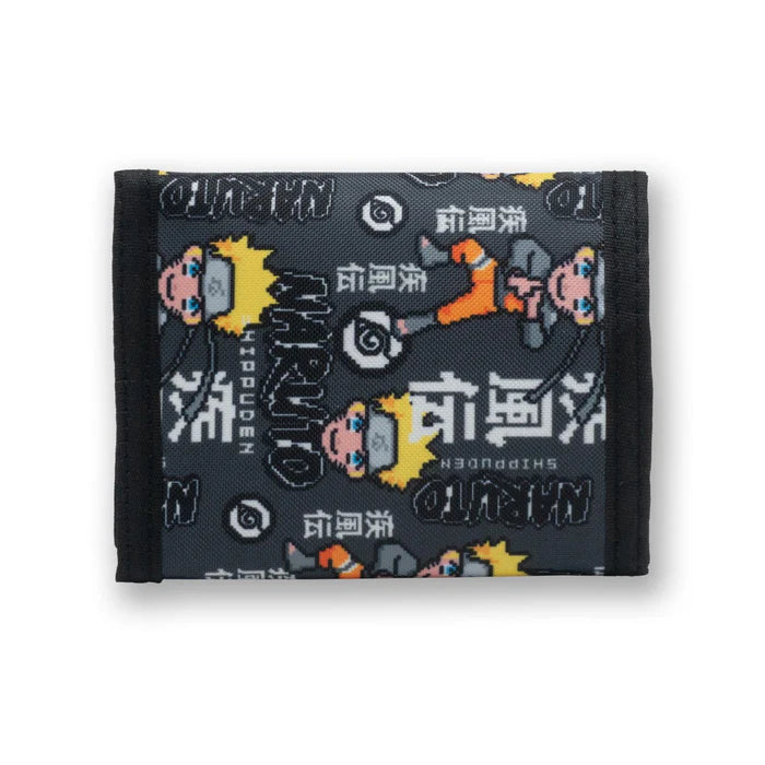 Naruto Shippuden Pixels Trifold Kids Wallet