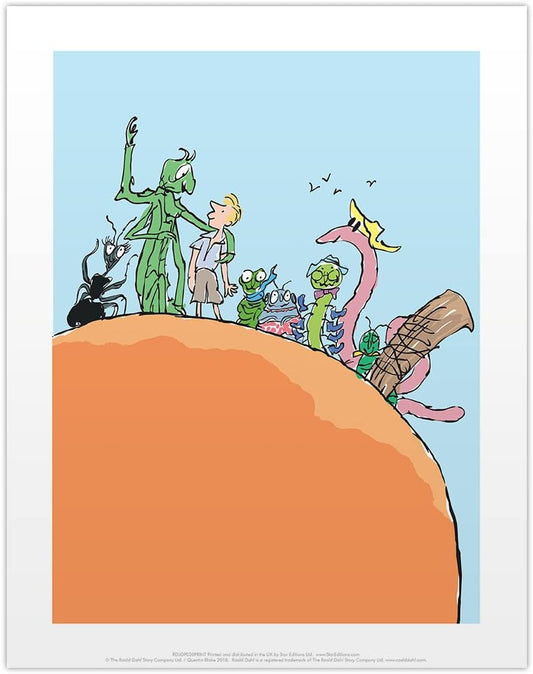 Roald Dahl James and the Giant Peach Art Print 11 x 14 inches