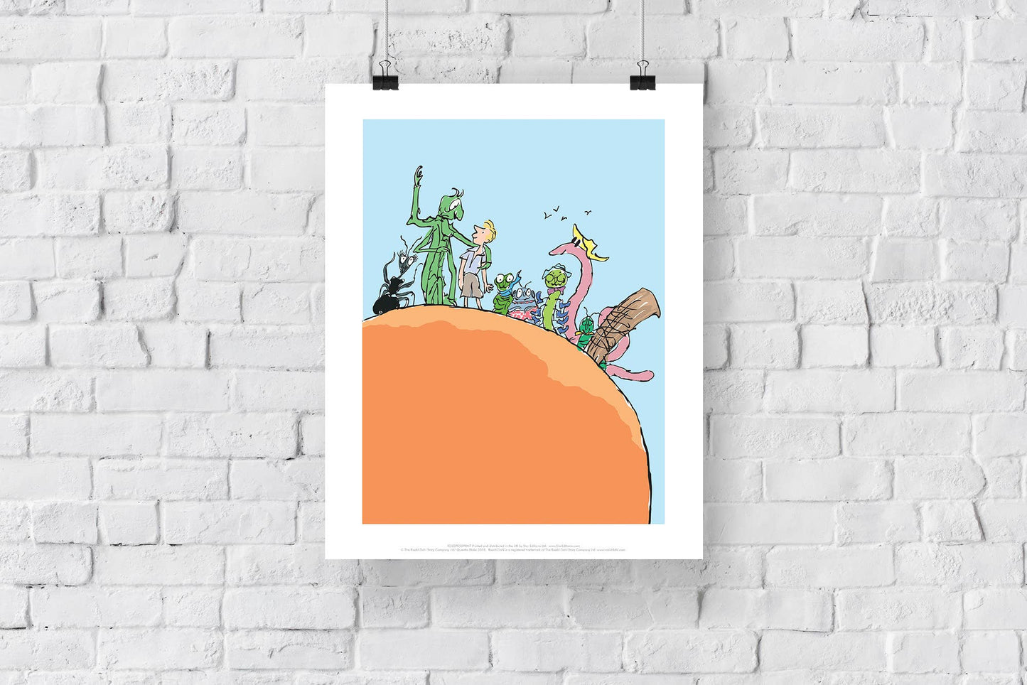 Roald Dahl James and the Giant Peach Art Print 11 x 14 inches