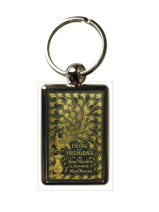 Jane Austen Pride and Prejudice Book Cover High Quality Metal Keyring