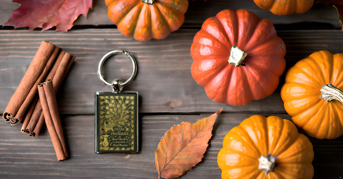 Jane Austen Pride and Prejudice Book Cover High Quality Metal Keyring