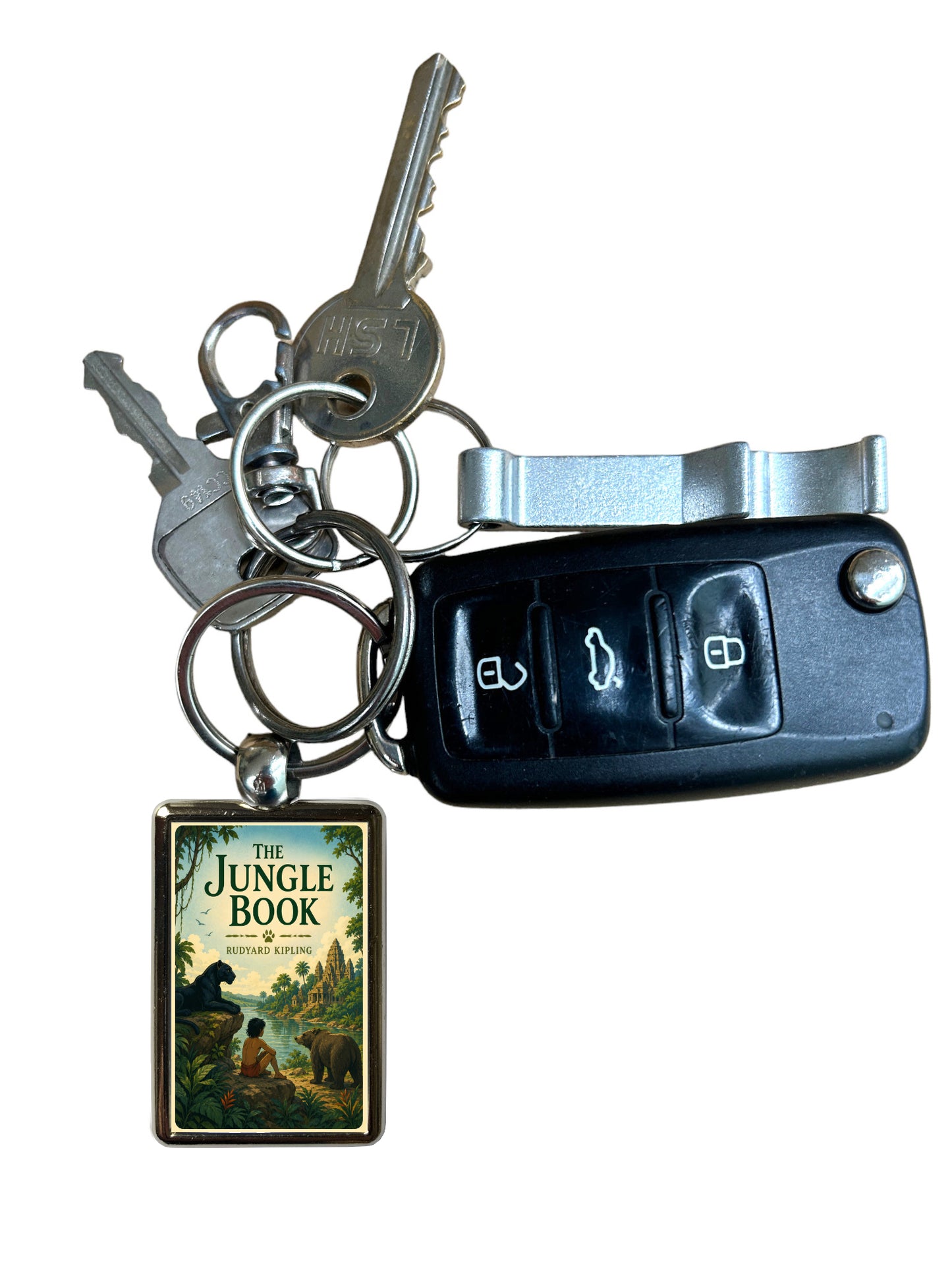 The Jungle Book metal keyring attached to keys