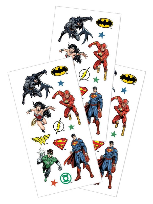 Justice League 5 x 24.5 CM Sheet of Licensed Stickers