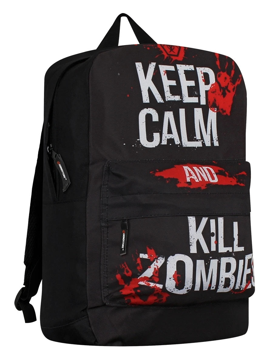 Sac à dos Keep Calm and Kill Zombies avec emplacement pour ordinateur portable