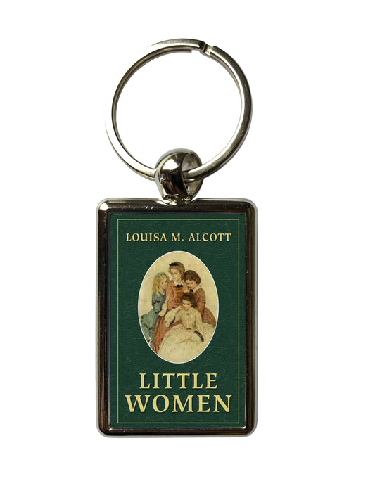 Little Women Book Cover Metal Keyring – Louisa May Alcott Literary Gift